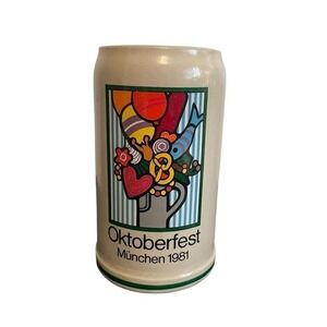 Vintage 1981 Oktoberfest Munchen Beer Stein Rastal Ernst Strom 1L West Germany